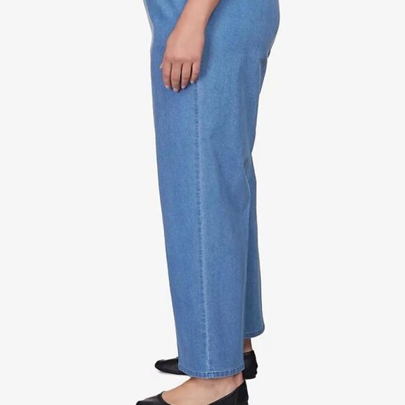 Alfred Dunner Plus Size Elastic Waist Denim Pants 24W NWT - Picture 2 of 5